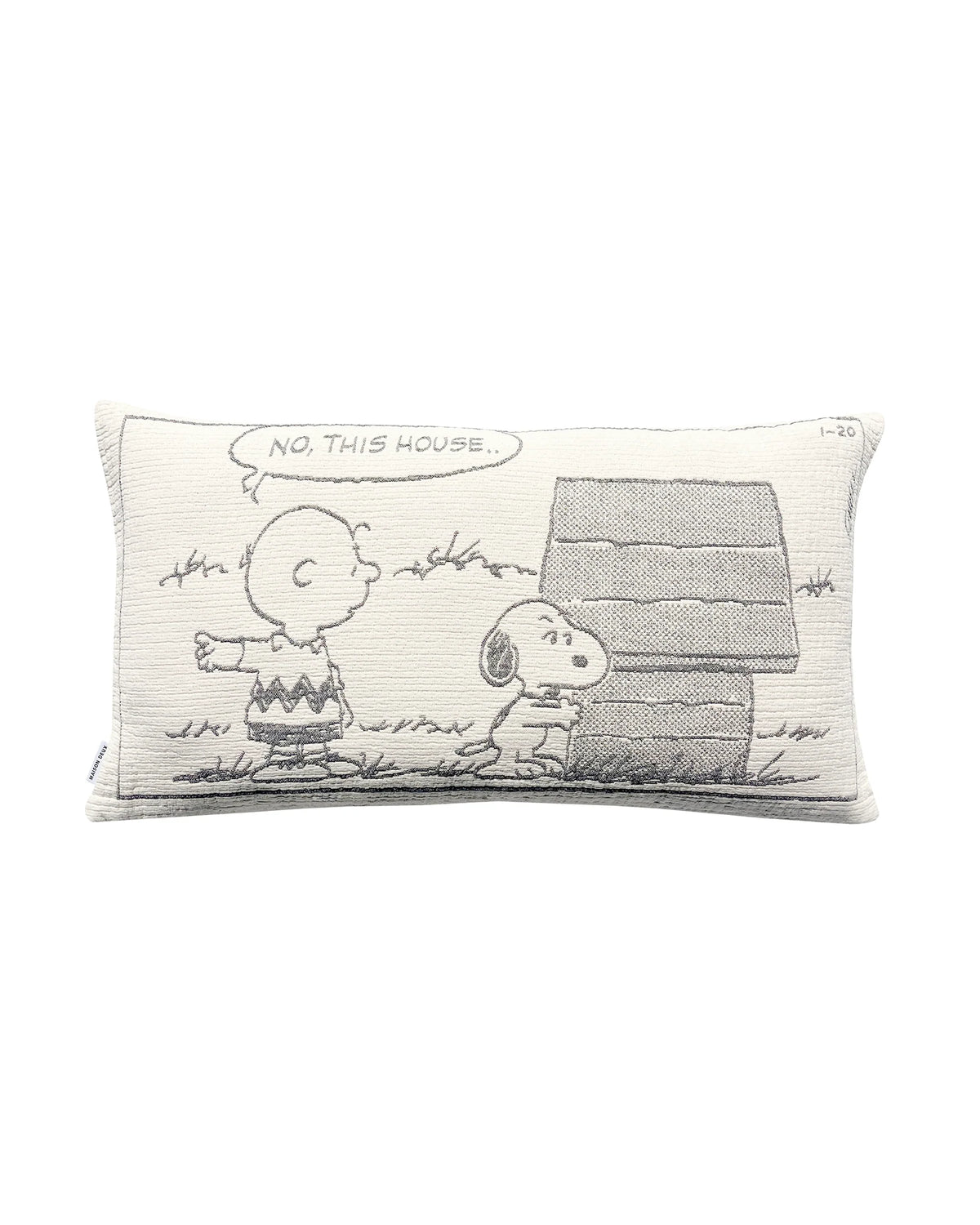 Cushion Cover PEANUTS GUARD THE HOUSE Cotton Black / White