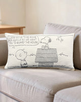 Cushion Cover PEANUTS GUARD THE HOUSE Cotton Black / White