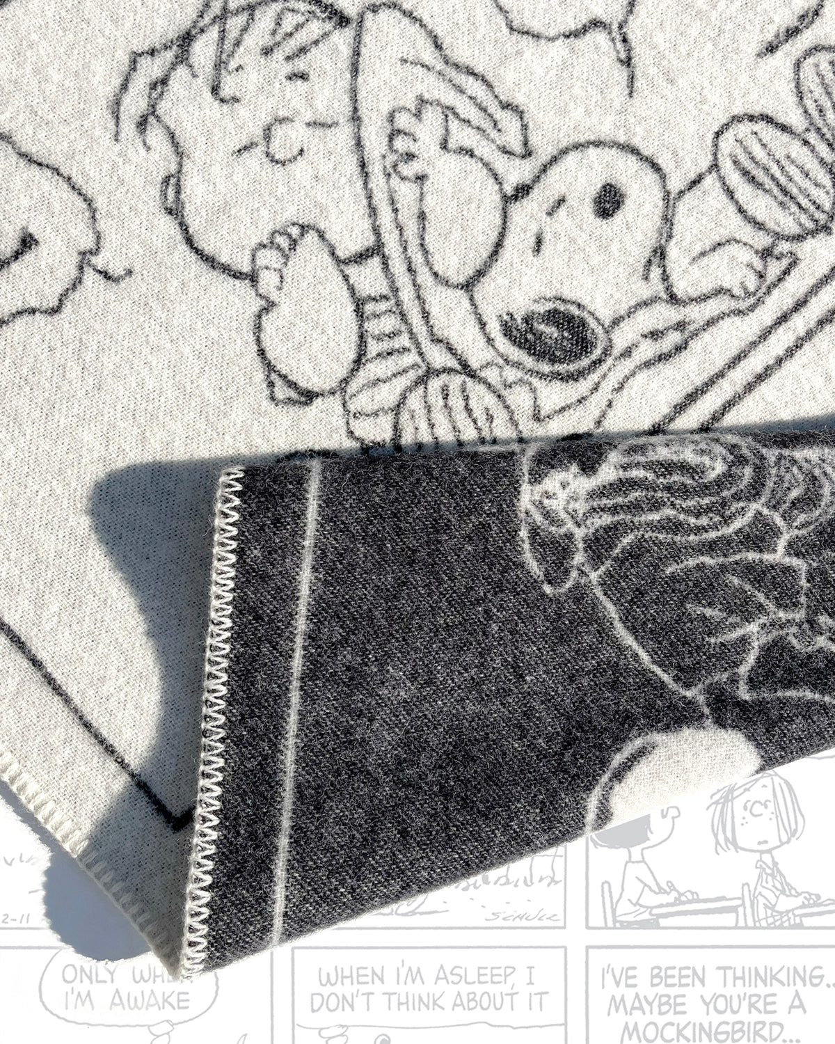 Blanket PEANUTS ZZZ Black / White
