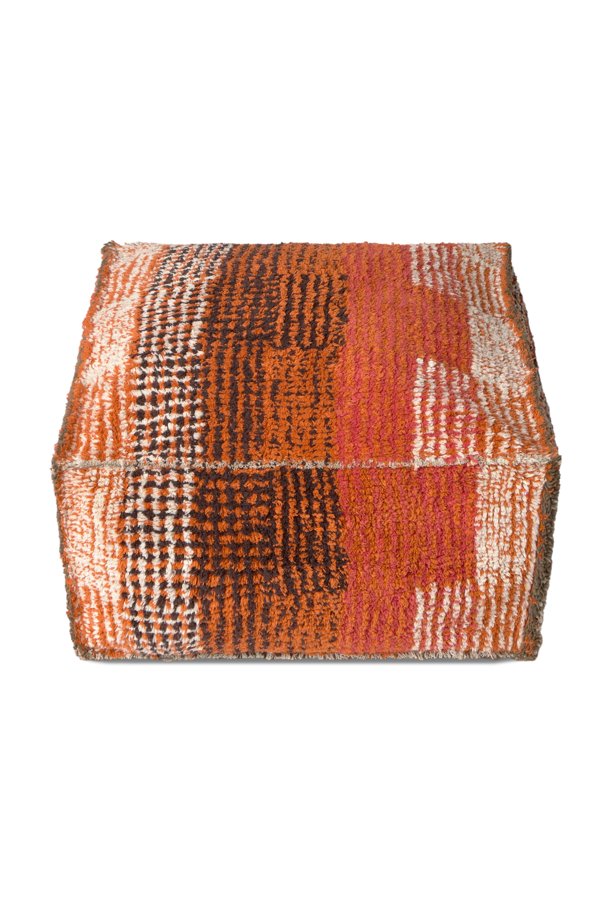 Reversible Maple Red City Pouf