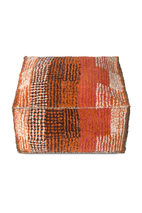 Reversible Maple Red City Pouf