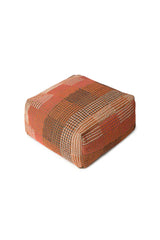 Reversible Maple Red City Pouf