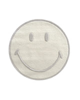 Rug SMILEY White Natural Round Diam.