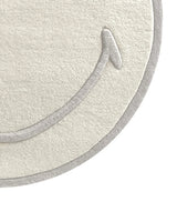 Rug SMILEY White Natural Round Diam.