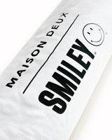 Rug SMILEY White Natural Round Diam.