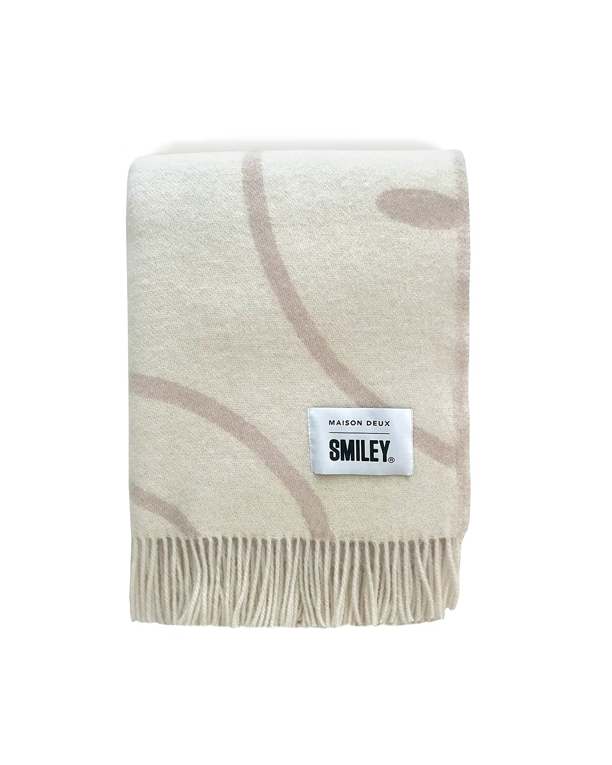 Blanket SMILEY White/Grey Print