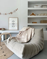 Blanket SMILEY White/Grey Print