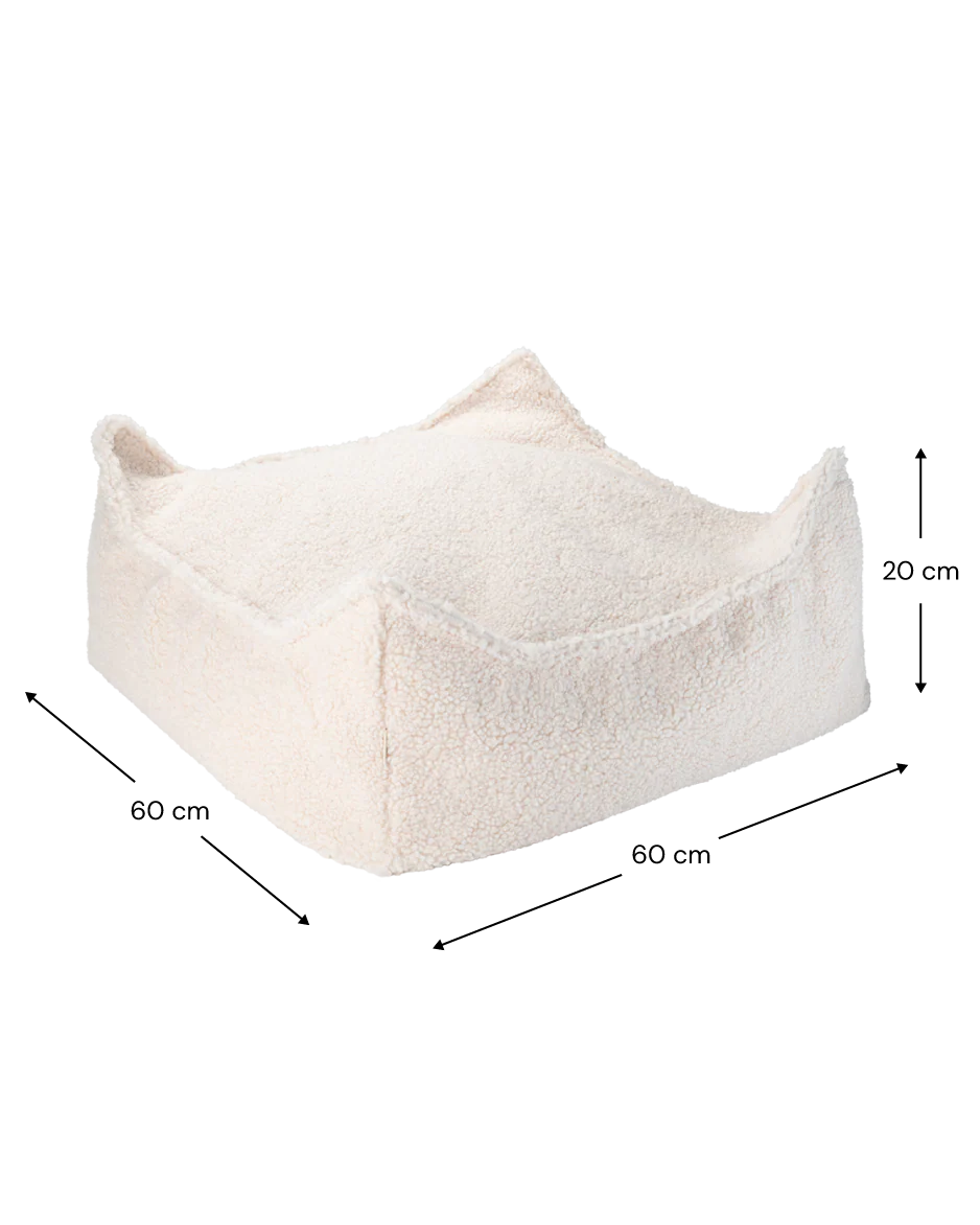 Wigiwama Cream Square Ottoman