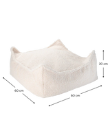 Wigiwama Cream Square Ottoman
