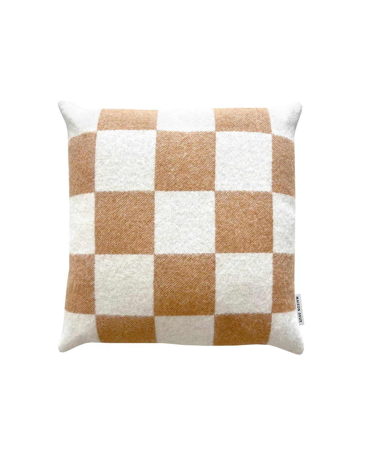 Cushion Cover CHECKERBOARD Terra Brown / White