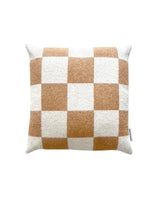Cushion Cover CHECKERBOARD Terra Brown / White