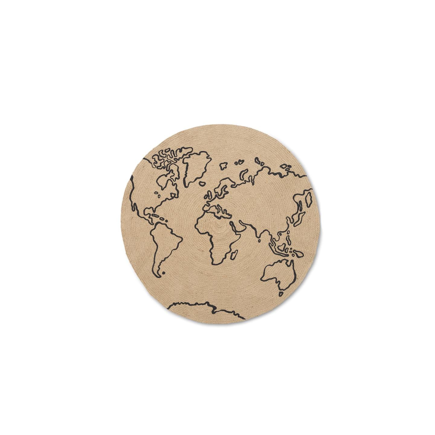 Rugs by Roo | Ferm Living Jute Carpet World Large Area Rug-1104263281