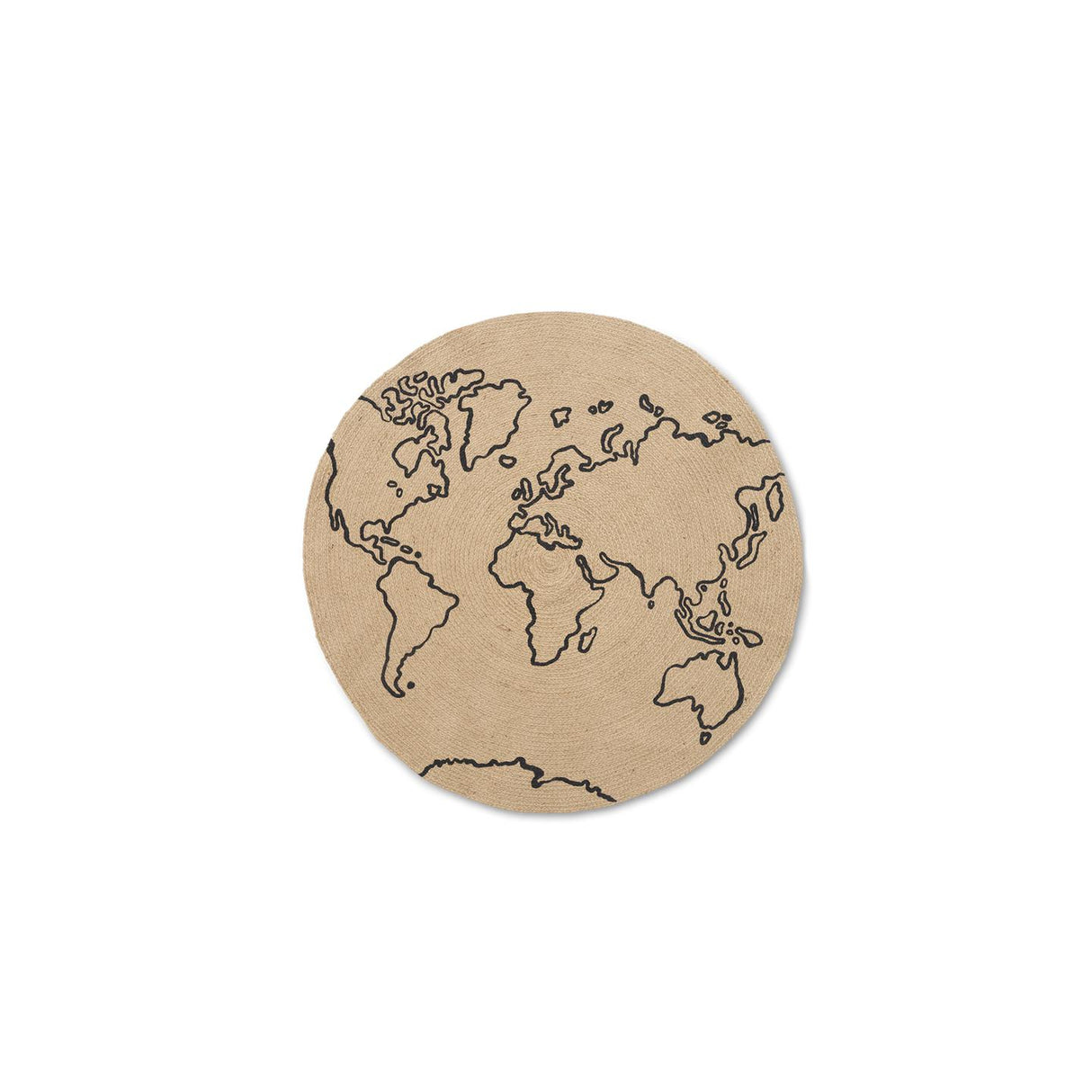 Rugs by Roo | Ferm Living Jute Carpet World Small Area Rug-1104263280