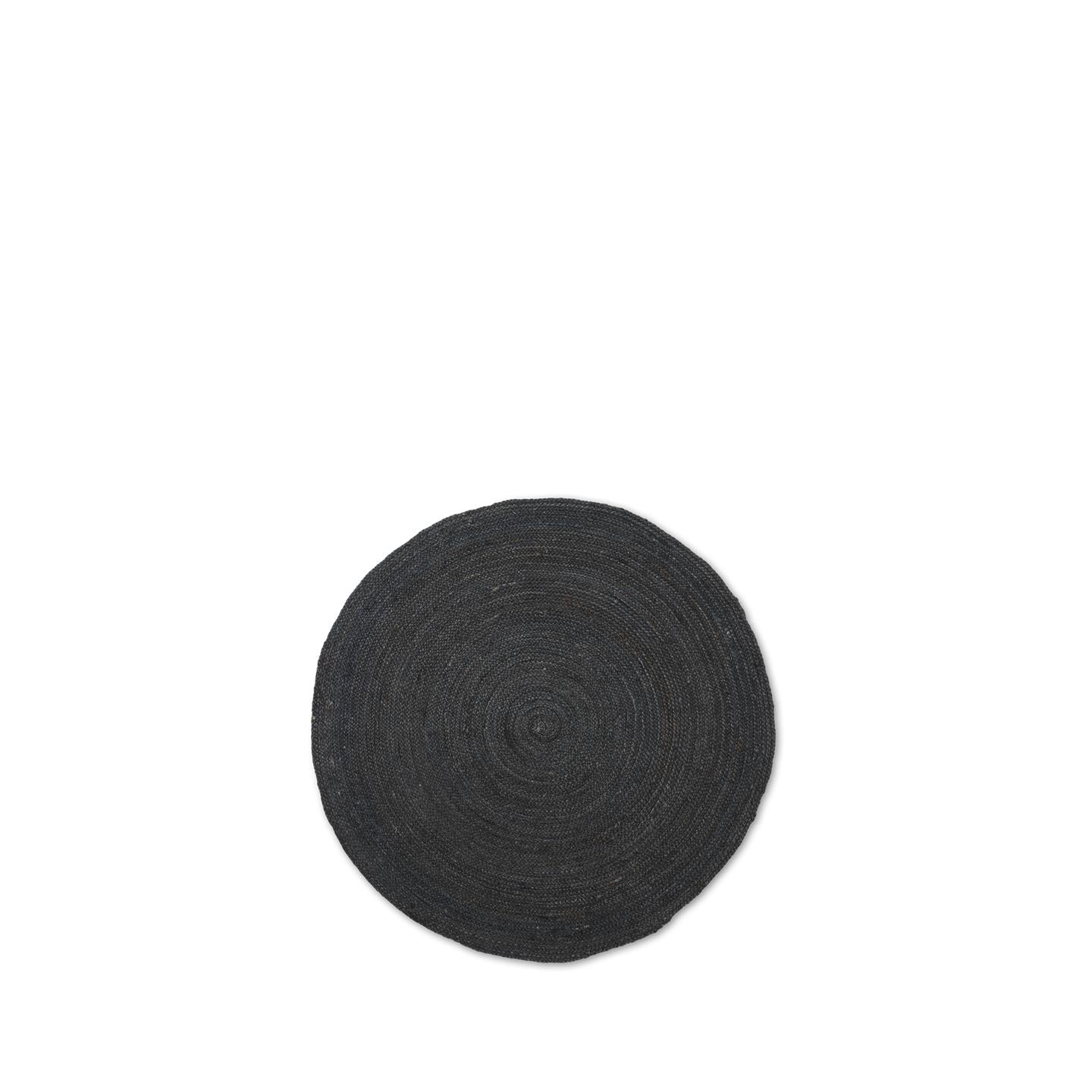 Rugs by Roo | Ferm Living Eternal Round Jute Rug Black Small Area Rug-1104263339