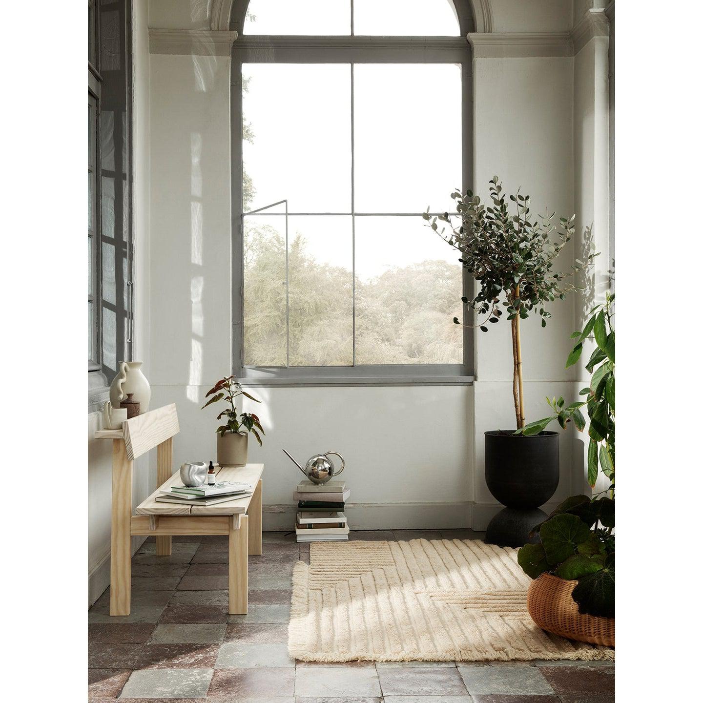 Rugs by Roo | ferm LIVING Crease Wool Rug Light Sand Small Area Rug-1104264661