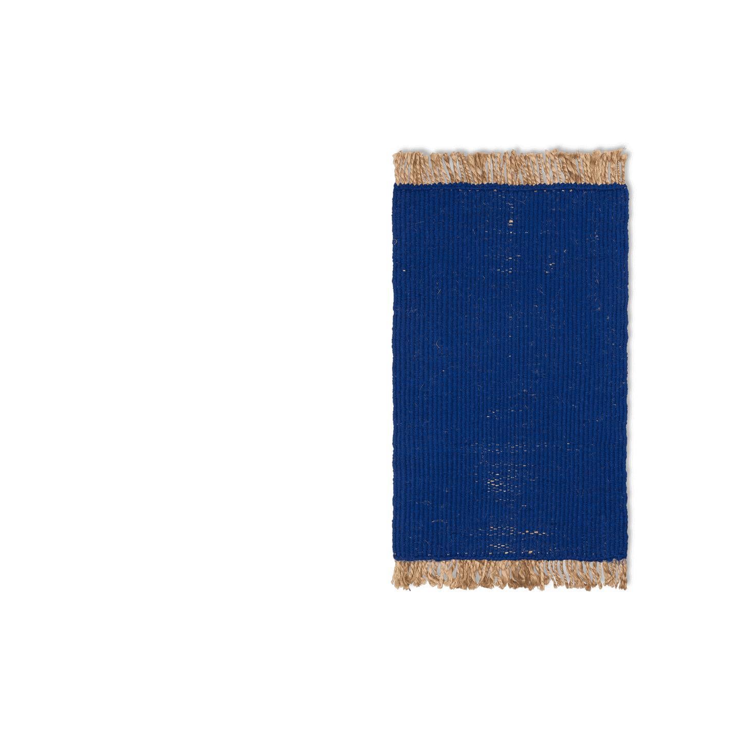 Block Mat Blue Area Rug