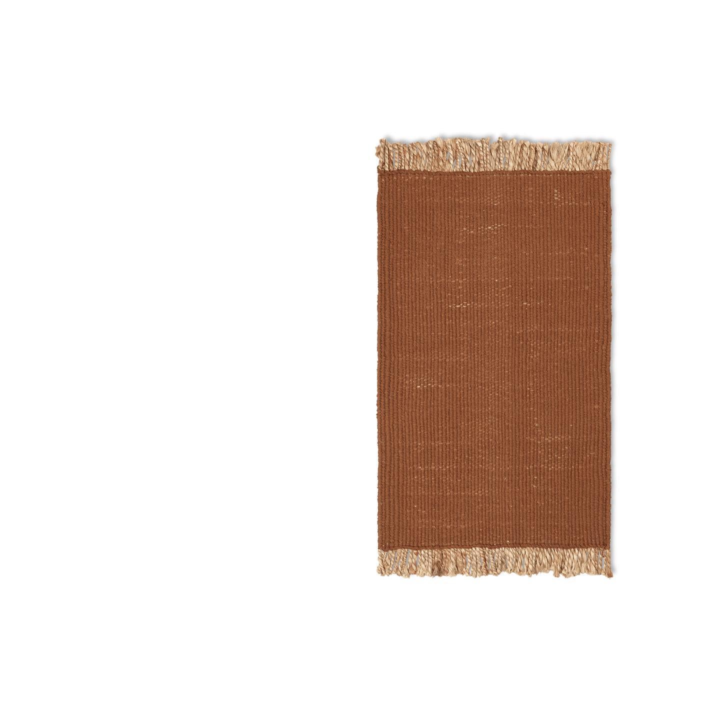 Block Mat Brown Area Rug