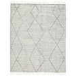 Rugs by Roo | Jaipur Living Ammil Hand-Knotted Trellis Cream Black Area Rug-RUG143461