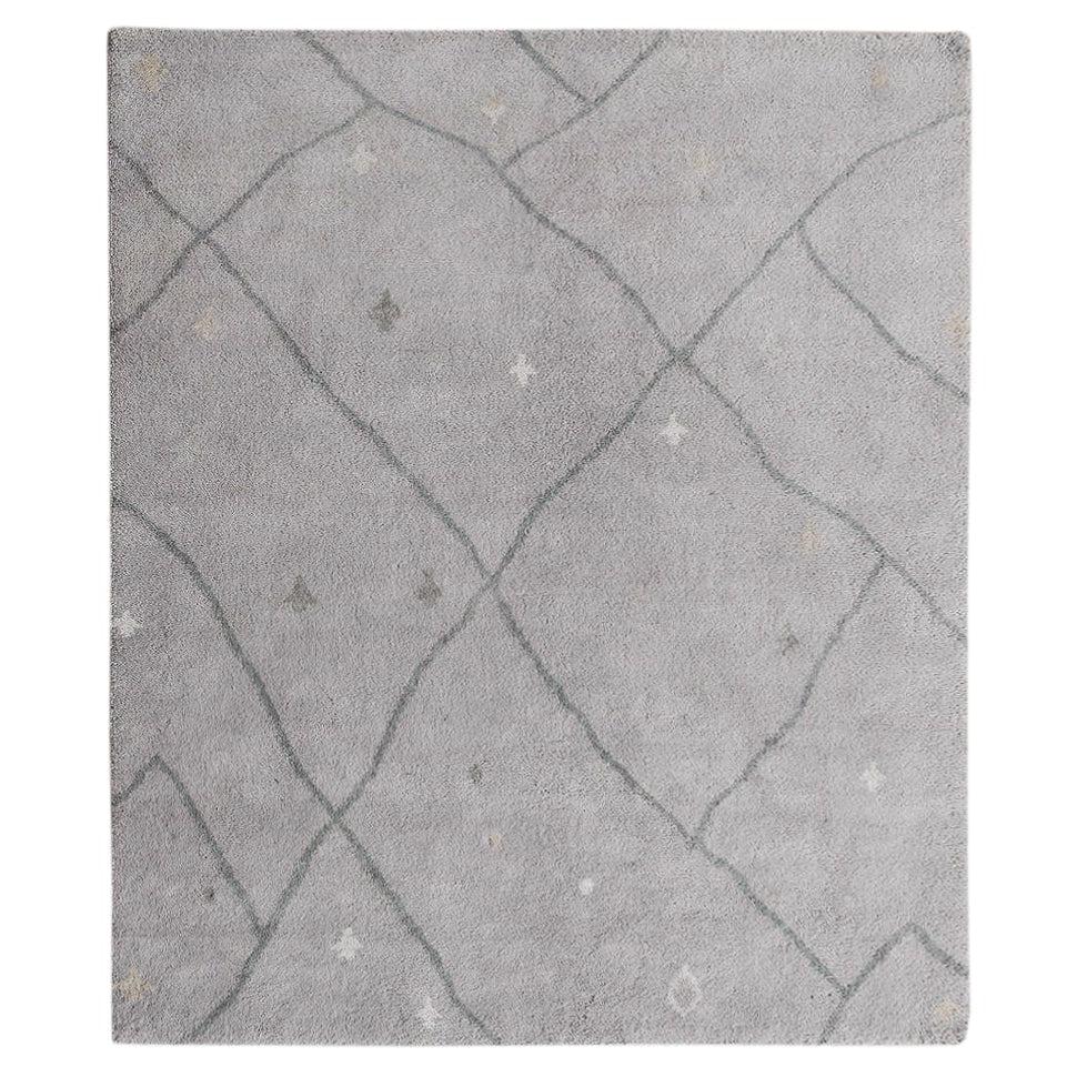 Rugs by Roo | Organic Weave Arianna Grey Wool Handknotted Area Rug-OW-ARIGRY-0508
