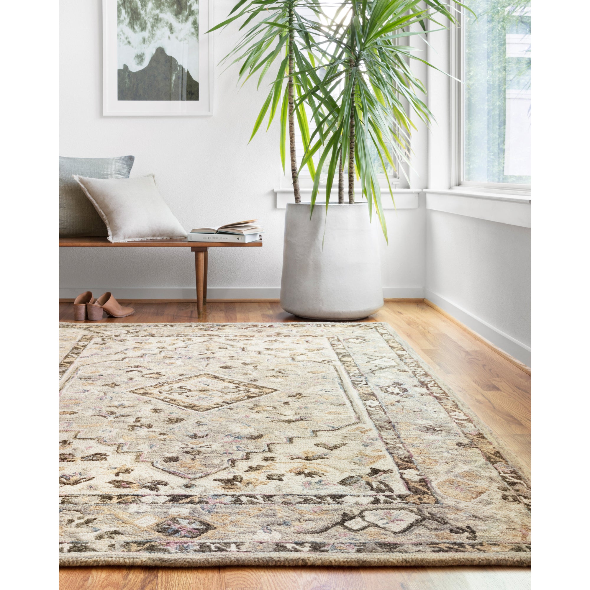 Rugs by Roo Loloi Beatty Grey Ivory Area Rug in size 18" x 18" Sample