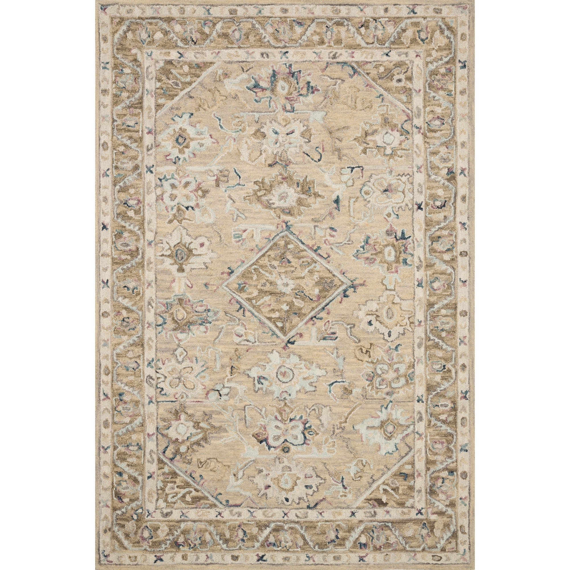 Rugs by Roo Loloi Beatty Beige Ivory Area Rug in size 18" x 18" Sample