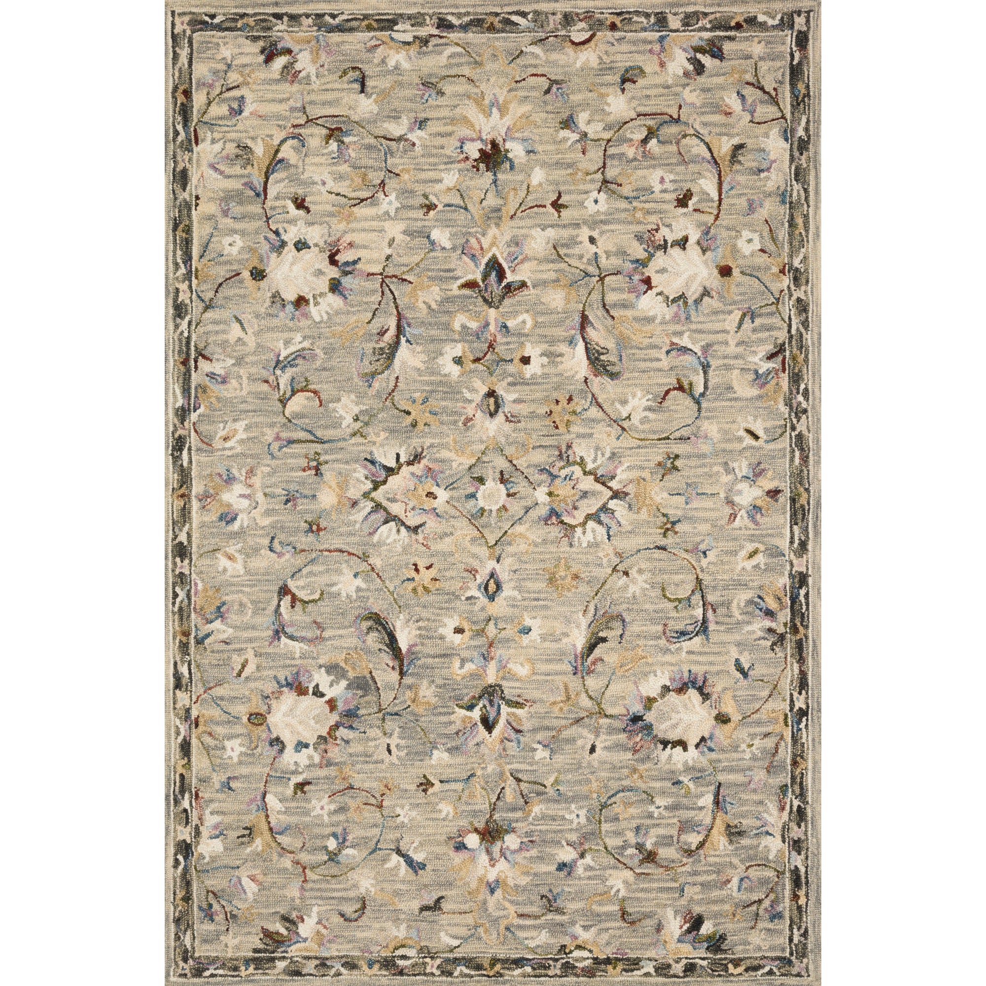 Rugs by Roo Loloi Beatty Grey Multi Area Rug in size 18" x 18" Sample