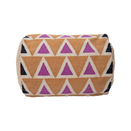 Rugs by Roo | Leah Singh Maya Triangles Bolster Pillow - Ochre-H18BOL02