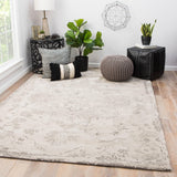 Rugs by Roo | Jaipur Living Sasha Handmade Medallion Taupe Gray Area Rug-RUG138696