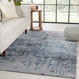 Rugs by Roo | Jaipur Living Ballare Handmade Abstract Blue Gray Area Rug-RUG153390