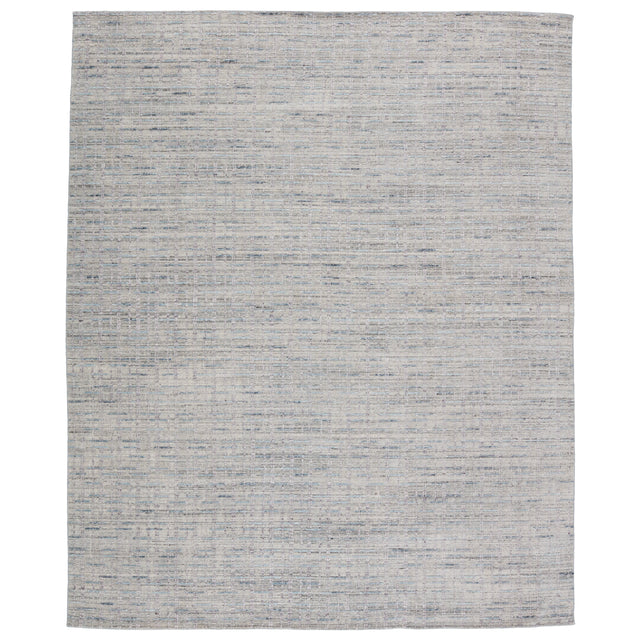 Rugs by Roo | Jaipur Living Thaddea Handmade Striped Light Gray Blue Area Rug-RUG149986