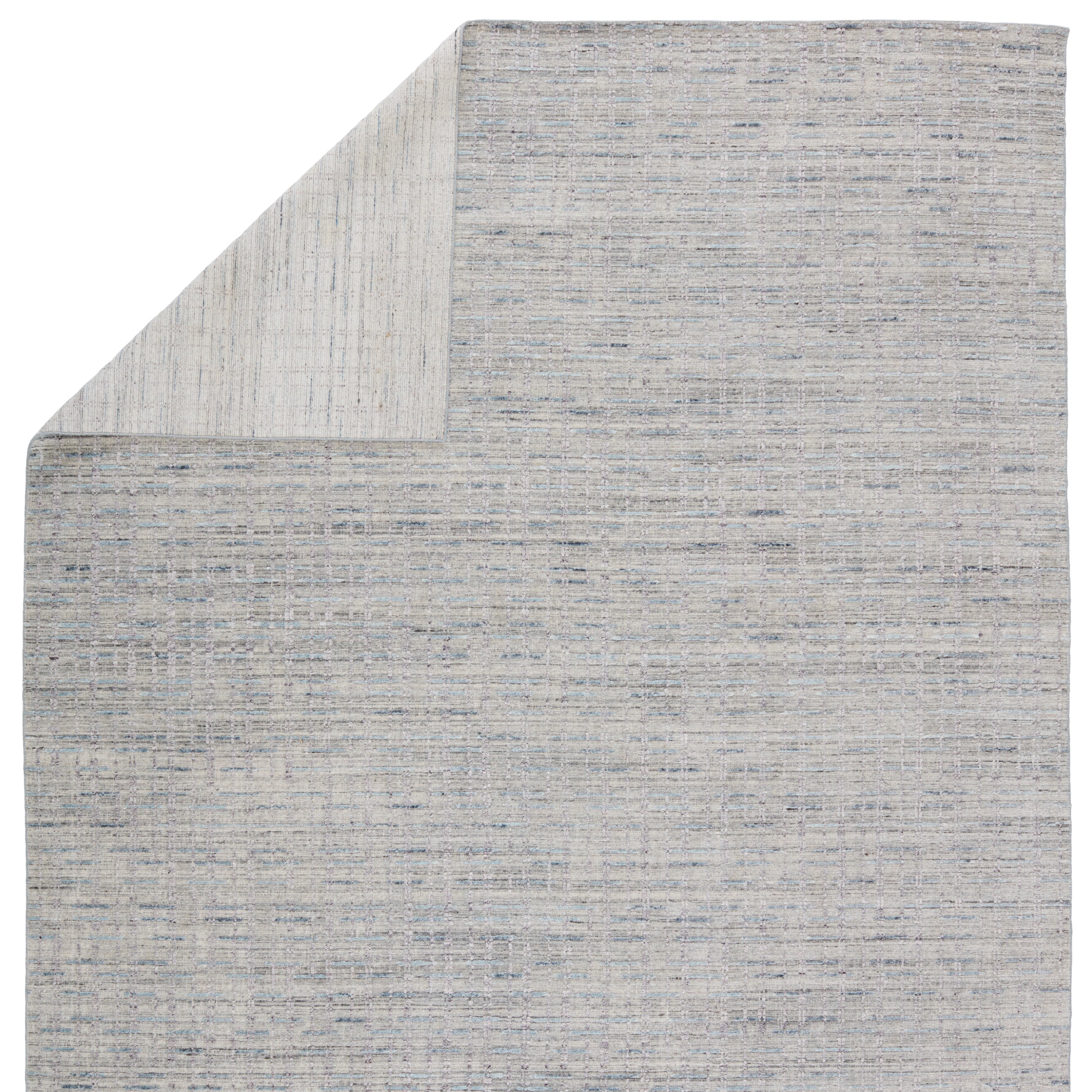 Rugs by Roo | Jaipur Living Thaddea Handmade Striped Light Gray Blue Area Rug-RUG149986