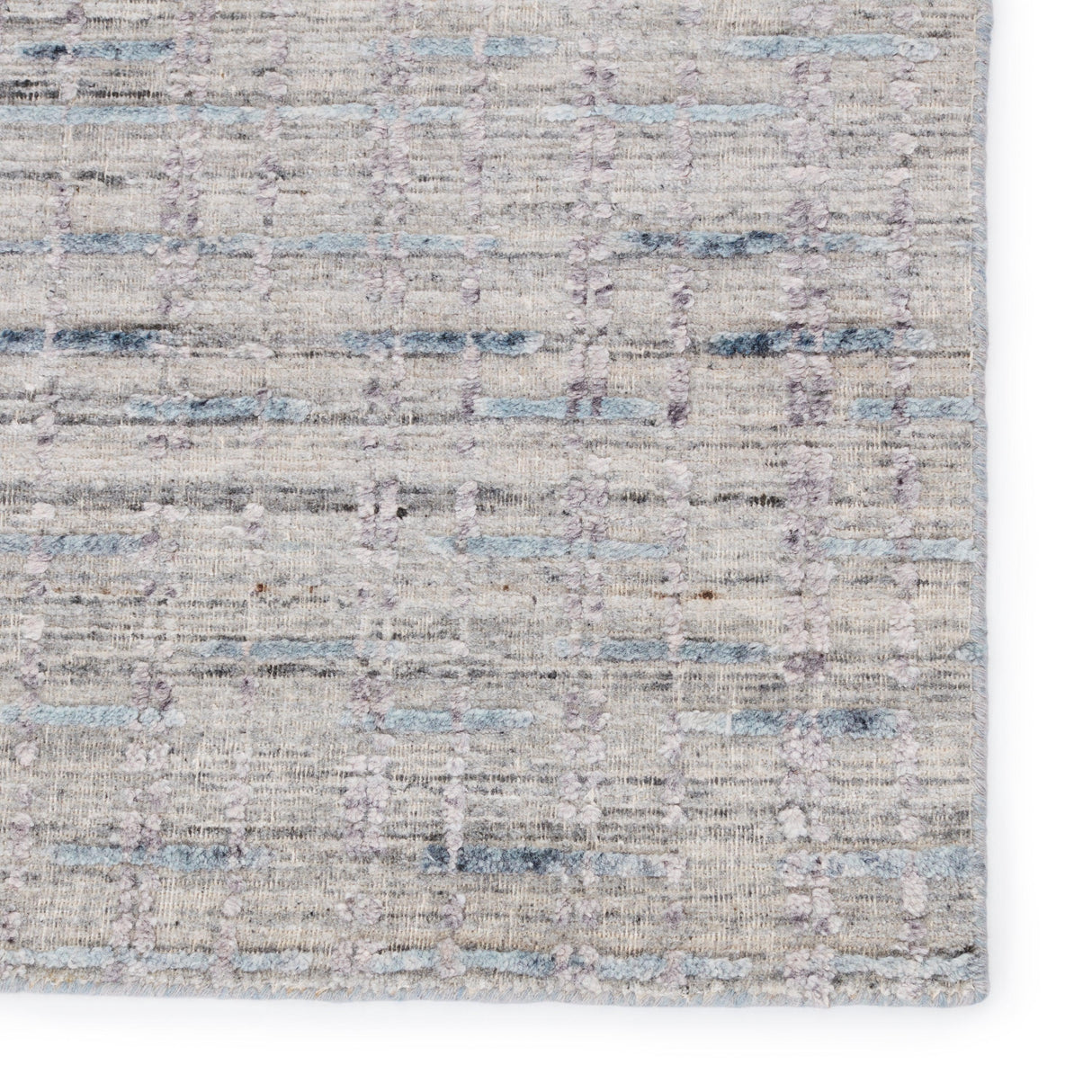 Rugs by Roo | Jaipur Living Thaddea Handmade Striped Light Gray Blue Area Rug-RUG149986