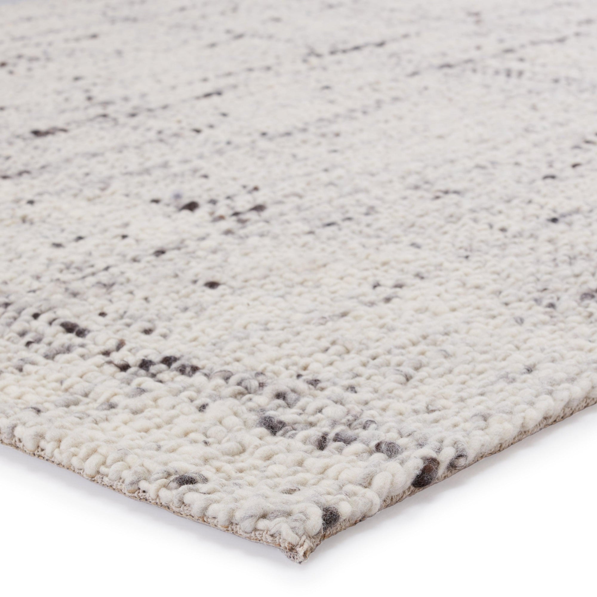 Rugs by Roo | Jaipur Living Season Handmade Solid Ivory Gray Area Rug-RUG149470