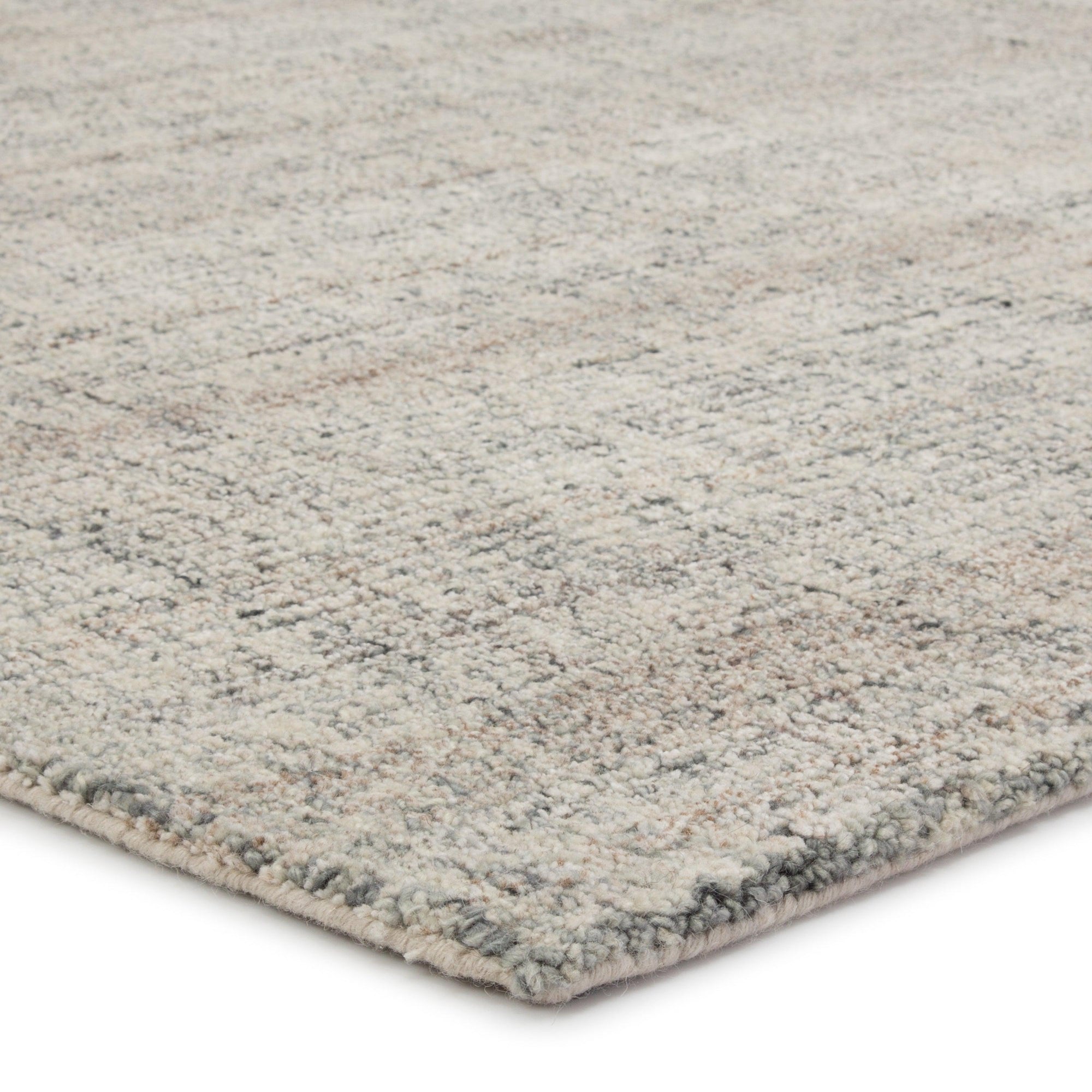 Rugs by Roo | Jaipur Living Ritz Handmade Solid Gray Ivory Area Rug-RUG140343