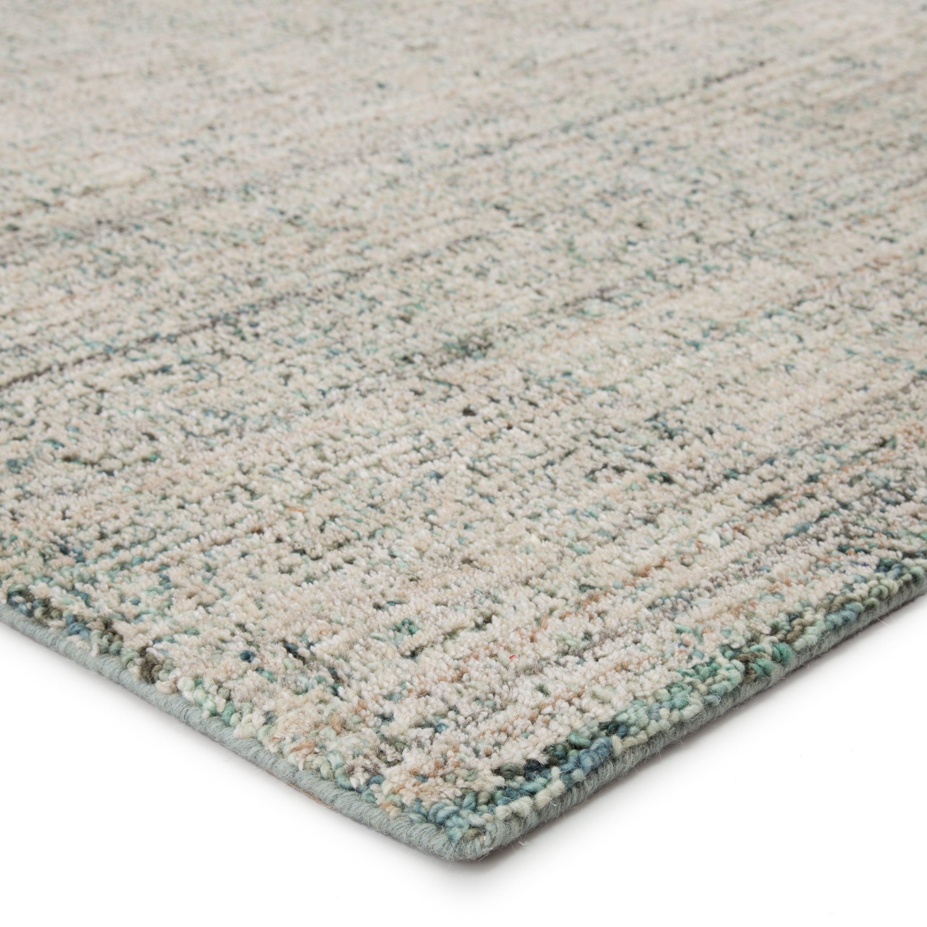 Rugs by Roo | Jaipur Living Ritz Handmade Solid Turquoise Ivory Area Rug-RUG140337