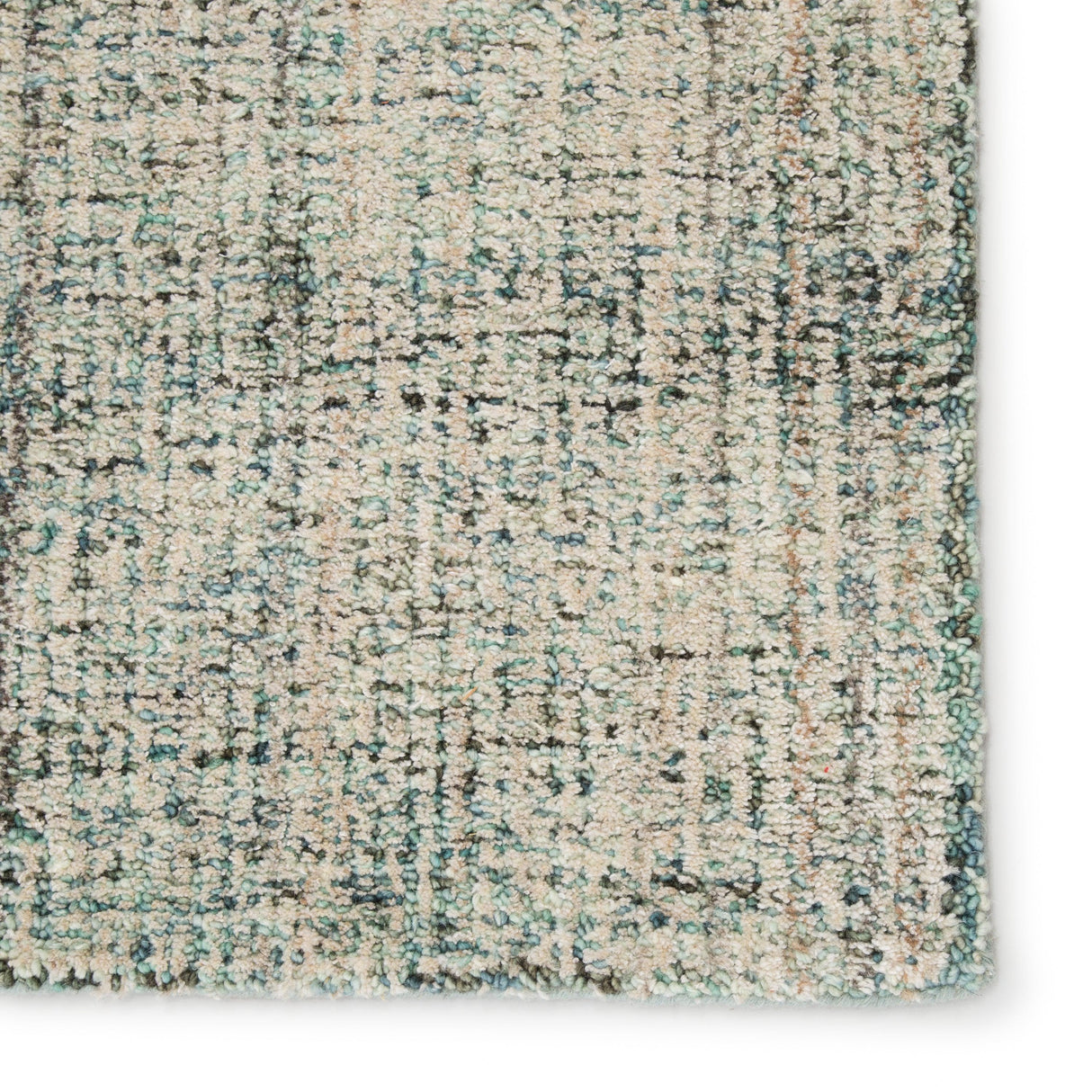 Rugs by Roo | Jaipur Living Ritz Handmade Solid Turquoise Ivory Area Rug-RUG140337