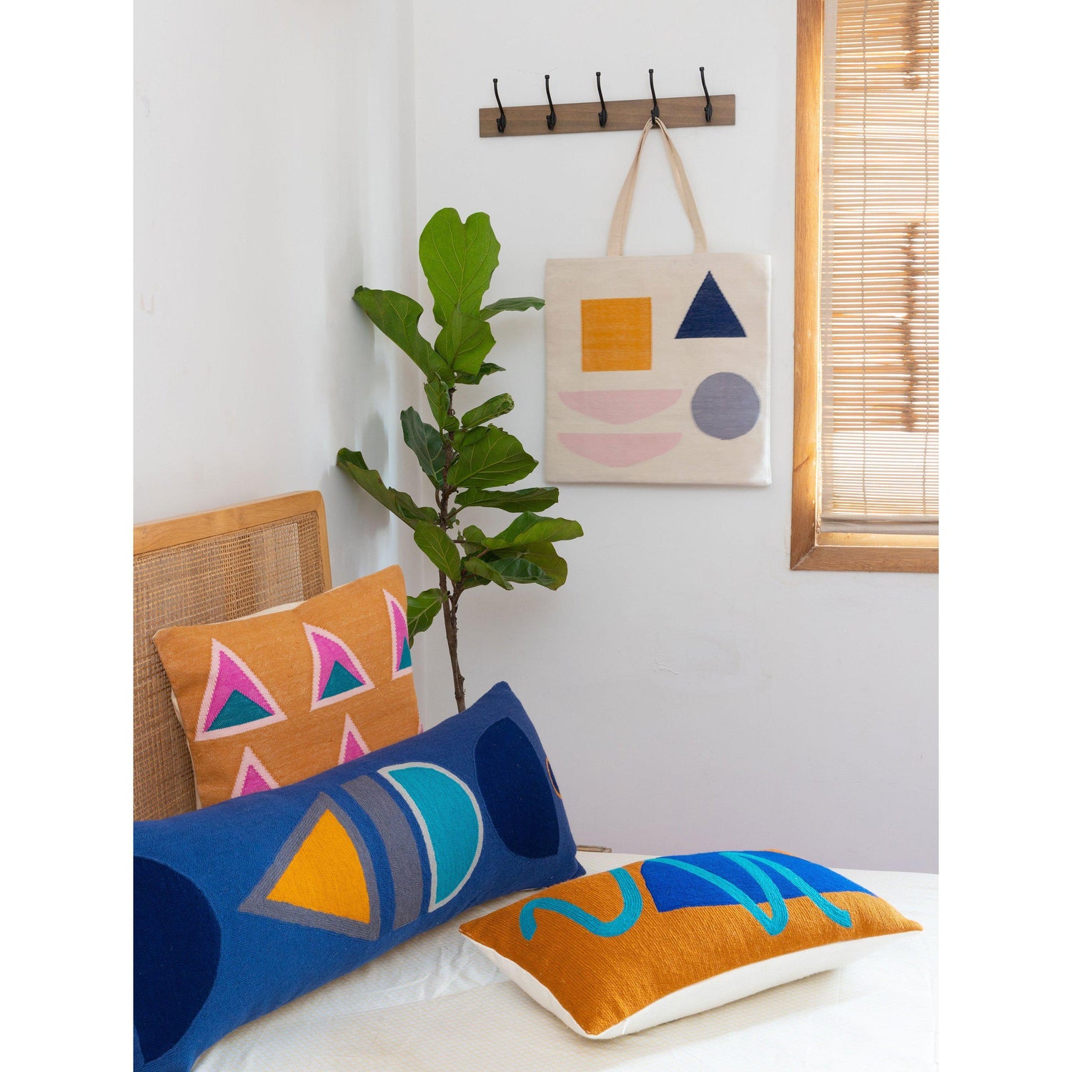Rugs by Roo | Leah Singh Blah Blah Squiggle Pillow-H17BLA03