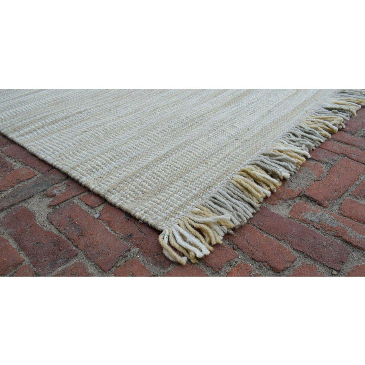 Rugs by Roo | Organic Weave Columbia Oatmeal Wool Flatweave Rug-OW-COLOAT-0609