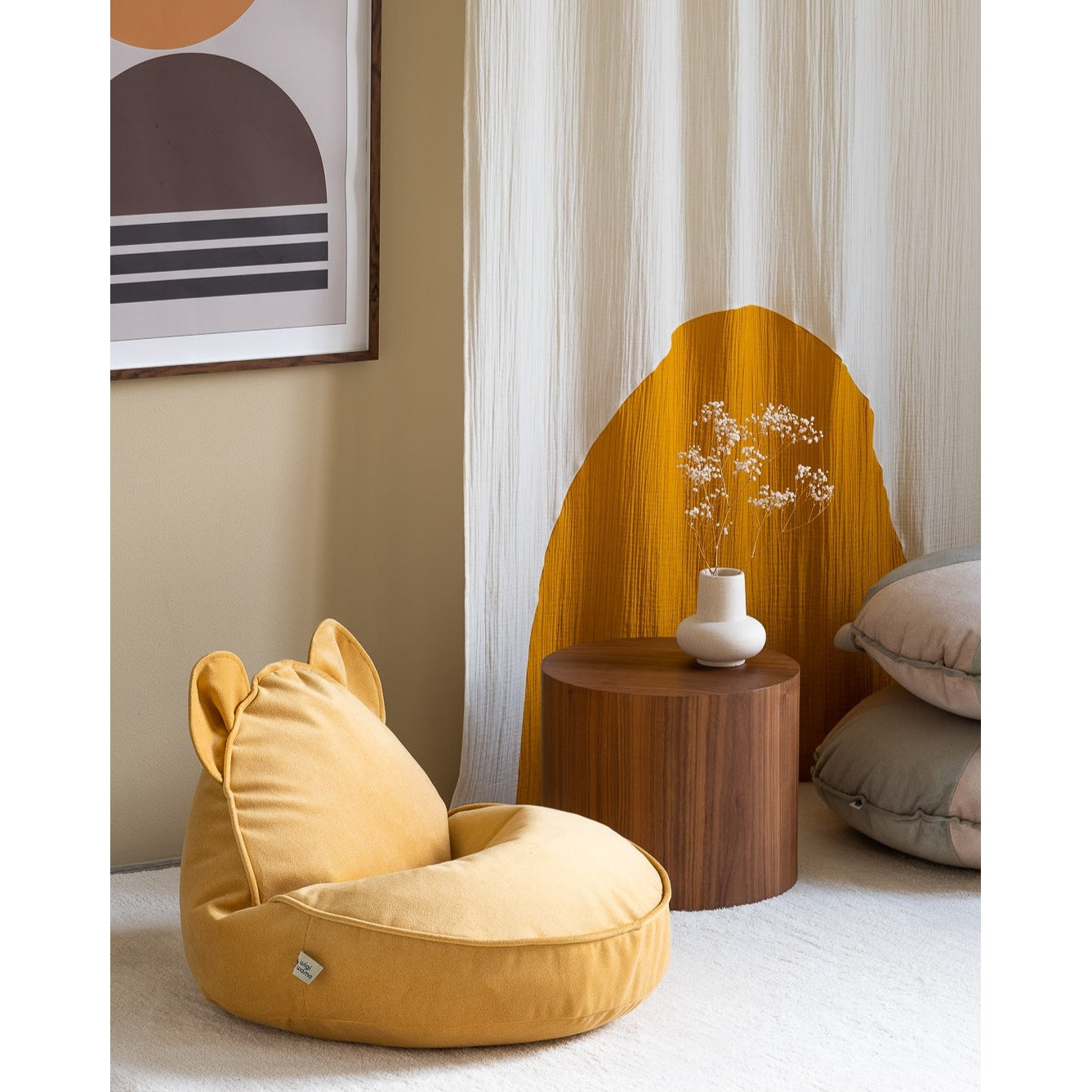 Wigiwama Salted Caramel Bear Beanbag at Rugs by Roo