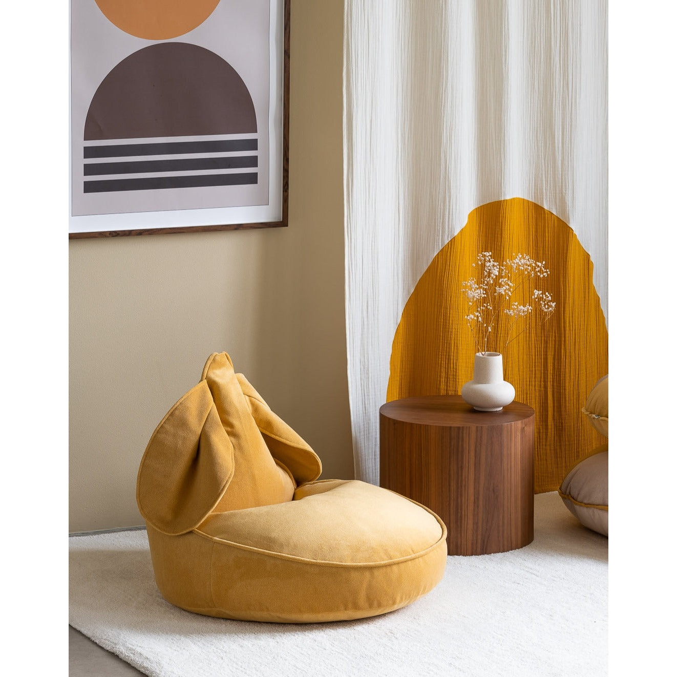 Wigiwama Salted Caramel Bunny Beanbag at Rugs by Roo