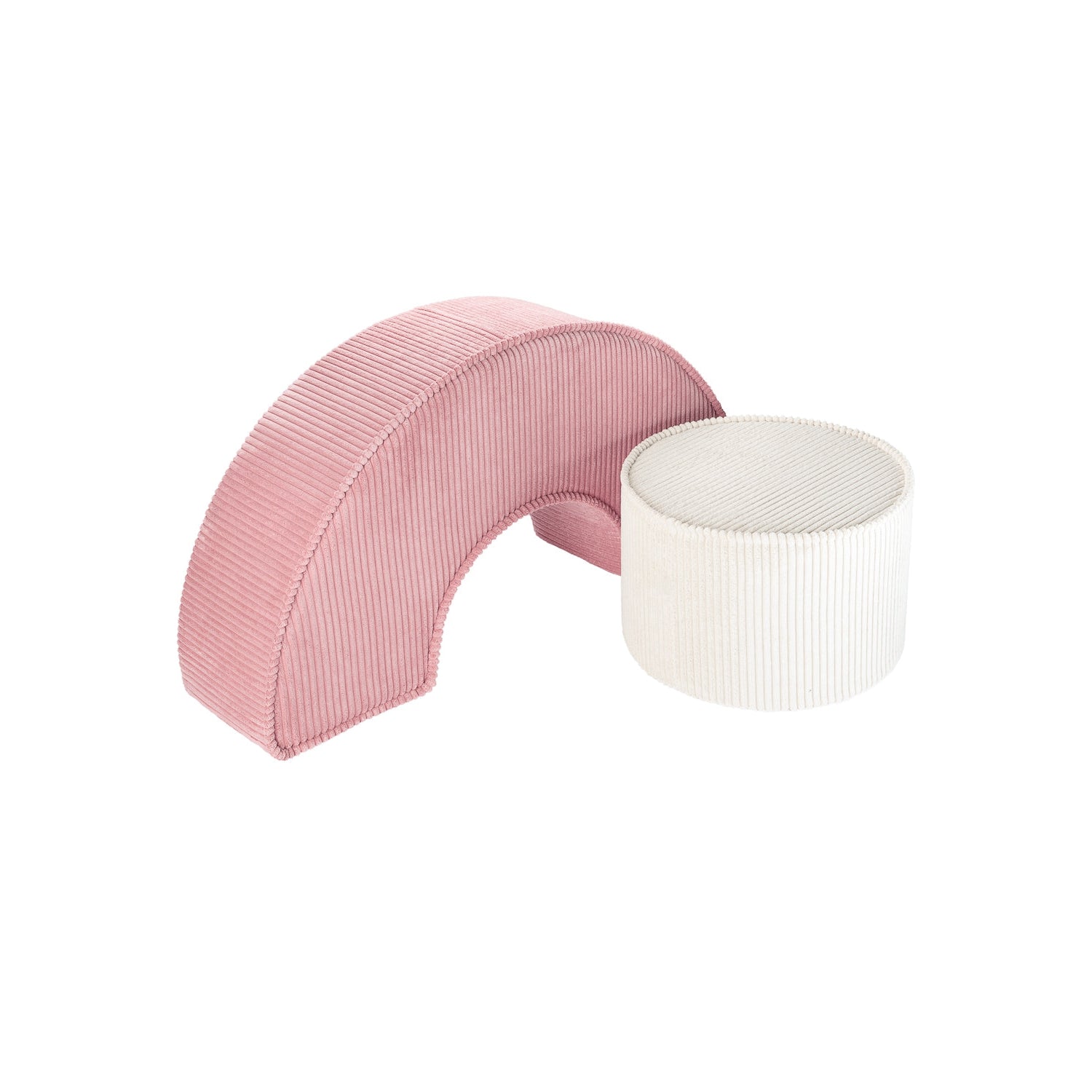 Wigiwama Pink Mousse Pouffe Set at Rugs by Roo