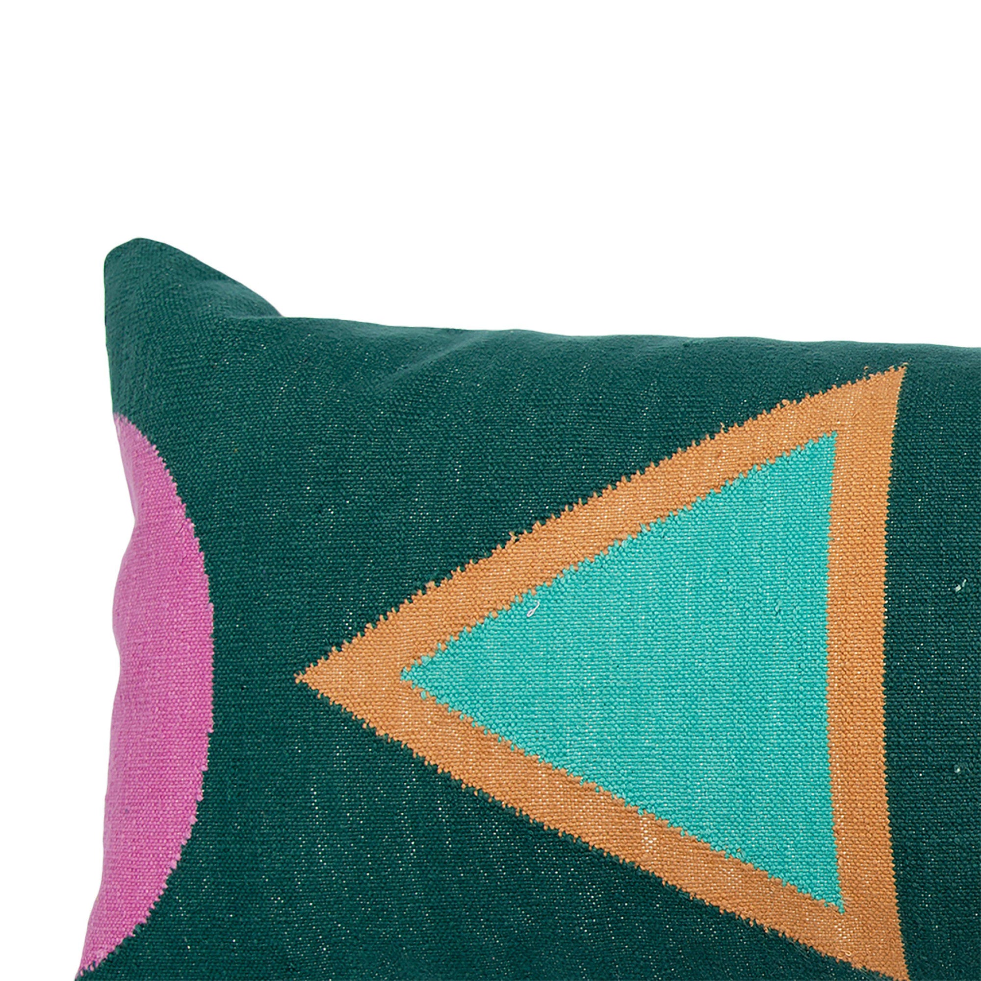 Rugs by Roo | Leah Singh Dana Xl Lumbar Pillow - Emerald-H18DAN01