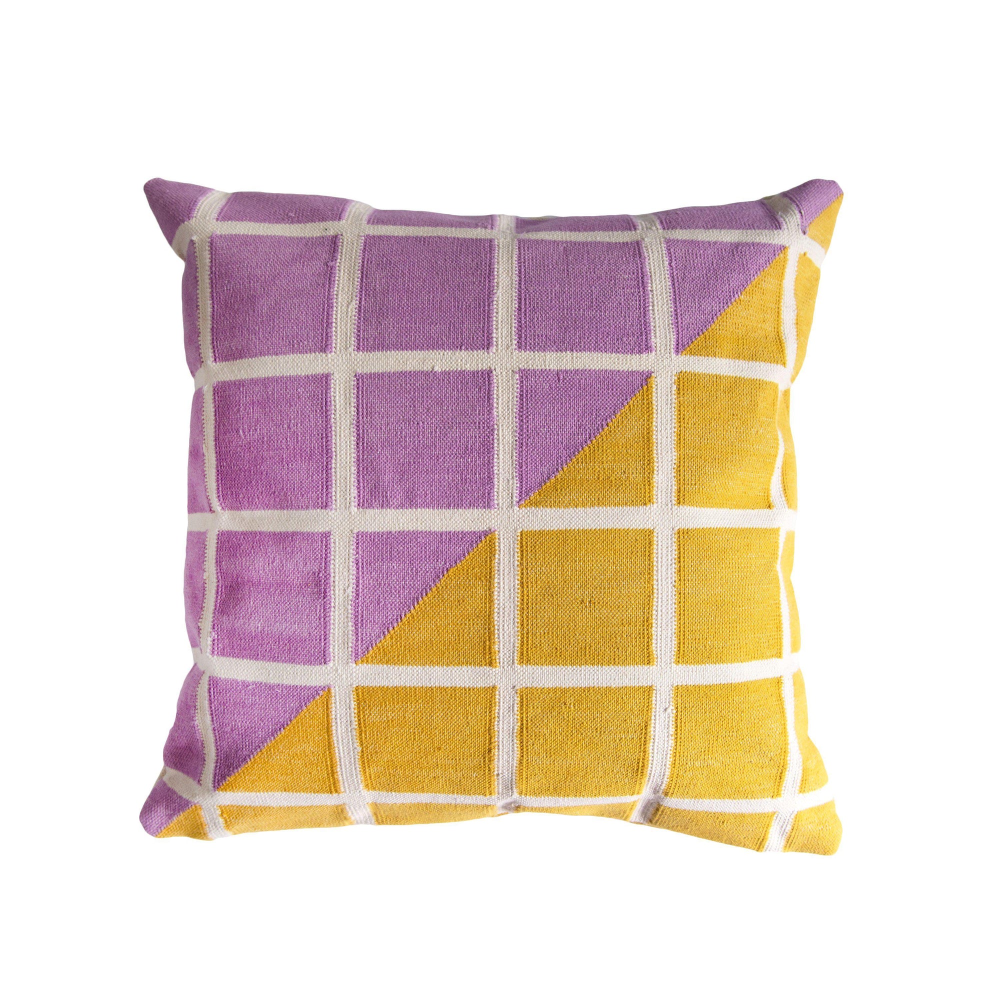 Rugs by Roo | Leah Singh Grid Pillow - Reversible - Diagonal-H18GRI02