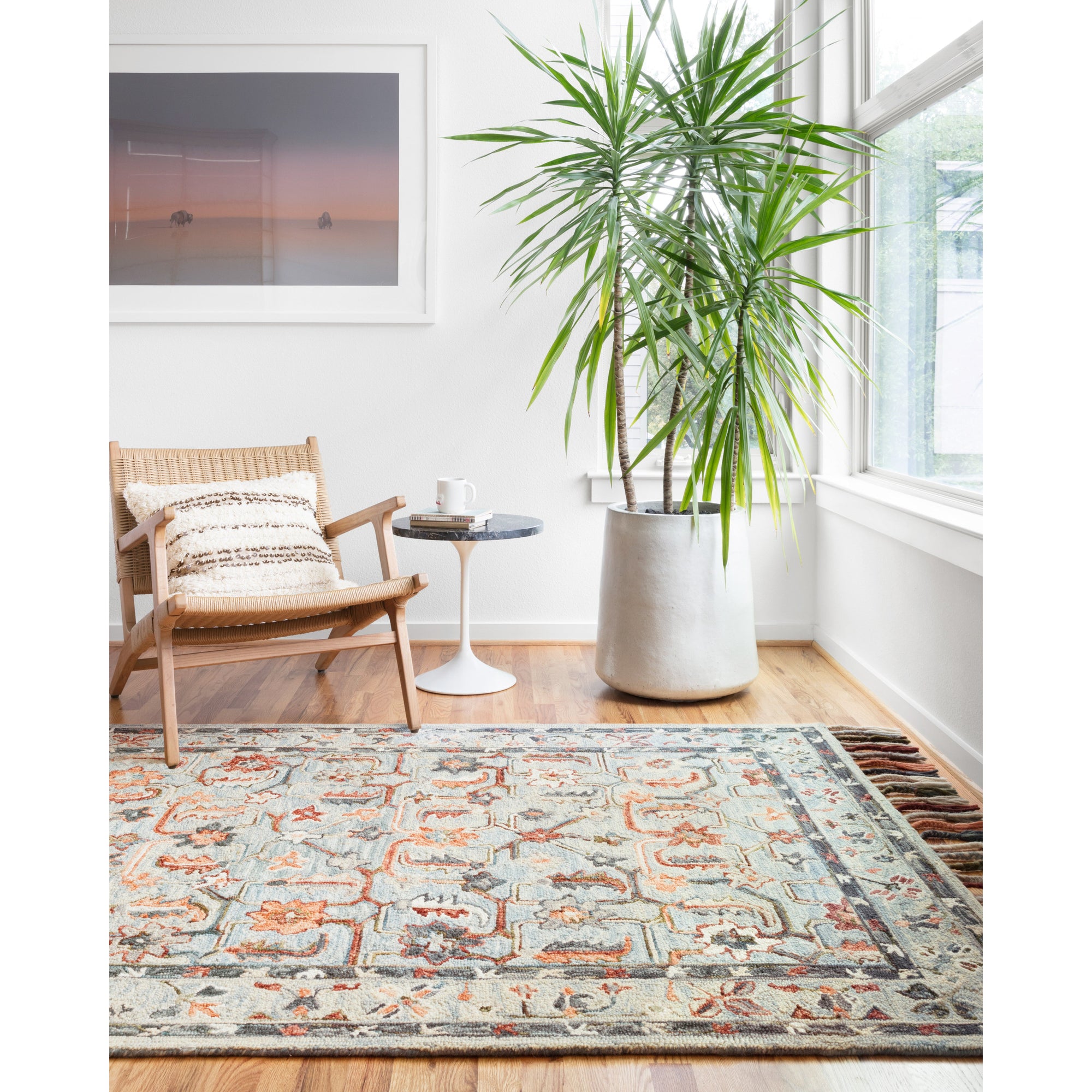 Rugs by Roo Loloi Elka Sky Multi Area Rug in size 18" x 18" Sample