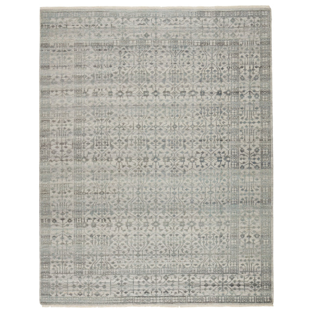 Rugs by Roo | Jaipur Living Arinna Hand-Knotted Tribal Gray Light Blue Area Rug-RUG145659