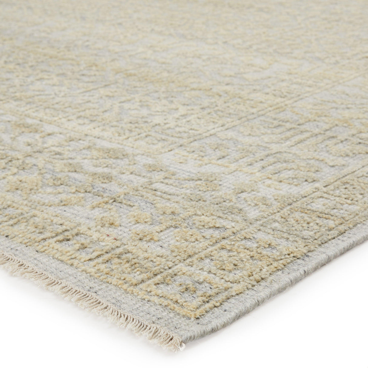 Rugs by Roo | Jaipur Living Arinna Hand-Knotted Tribal Beige Gray Area Rug-RUG145663