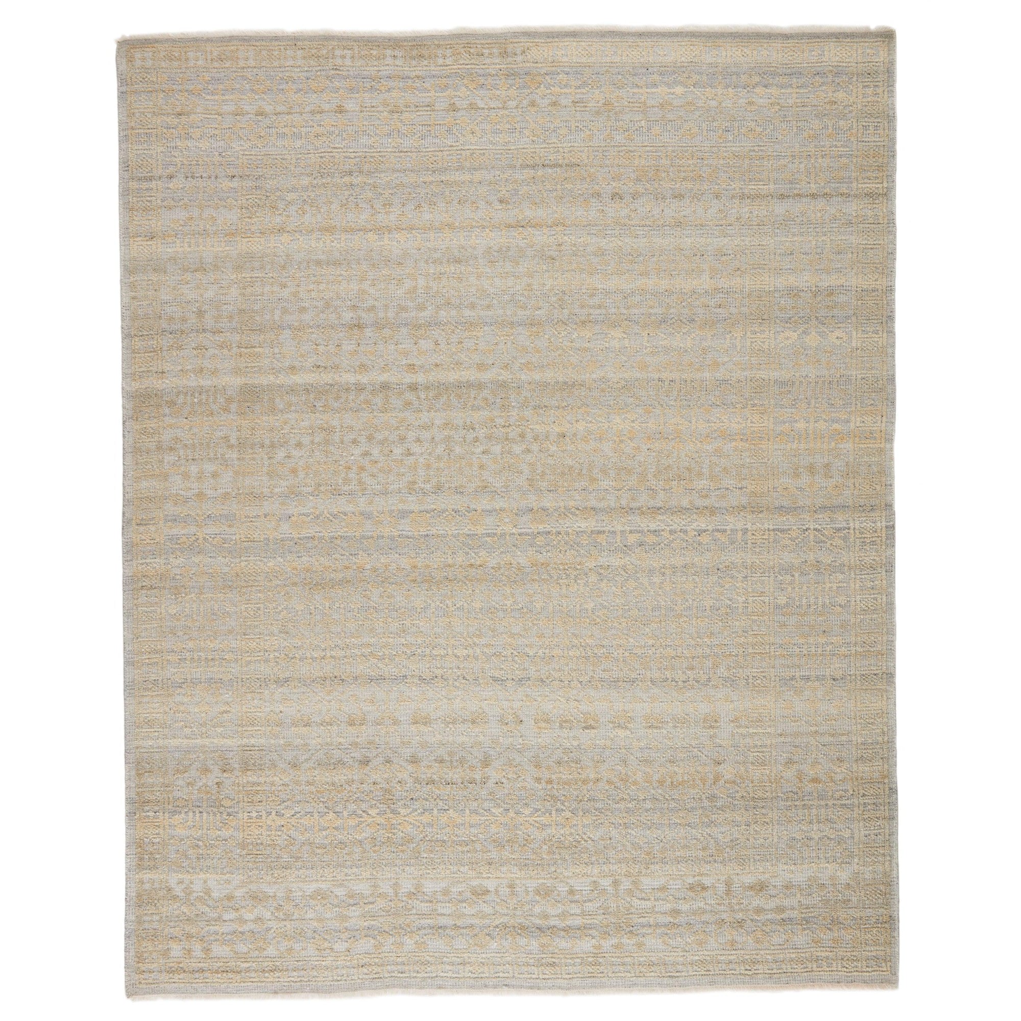 Rugs by Roo | Jaipur Living Arinna Hand-Knotted Tribal Beige Gray Area Rug-RUG145663