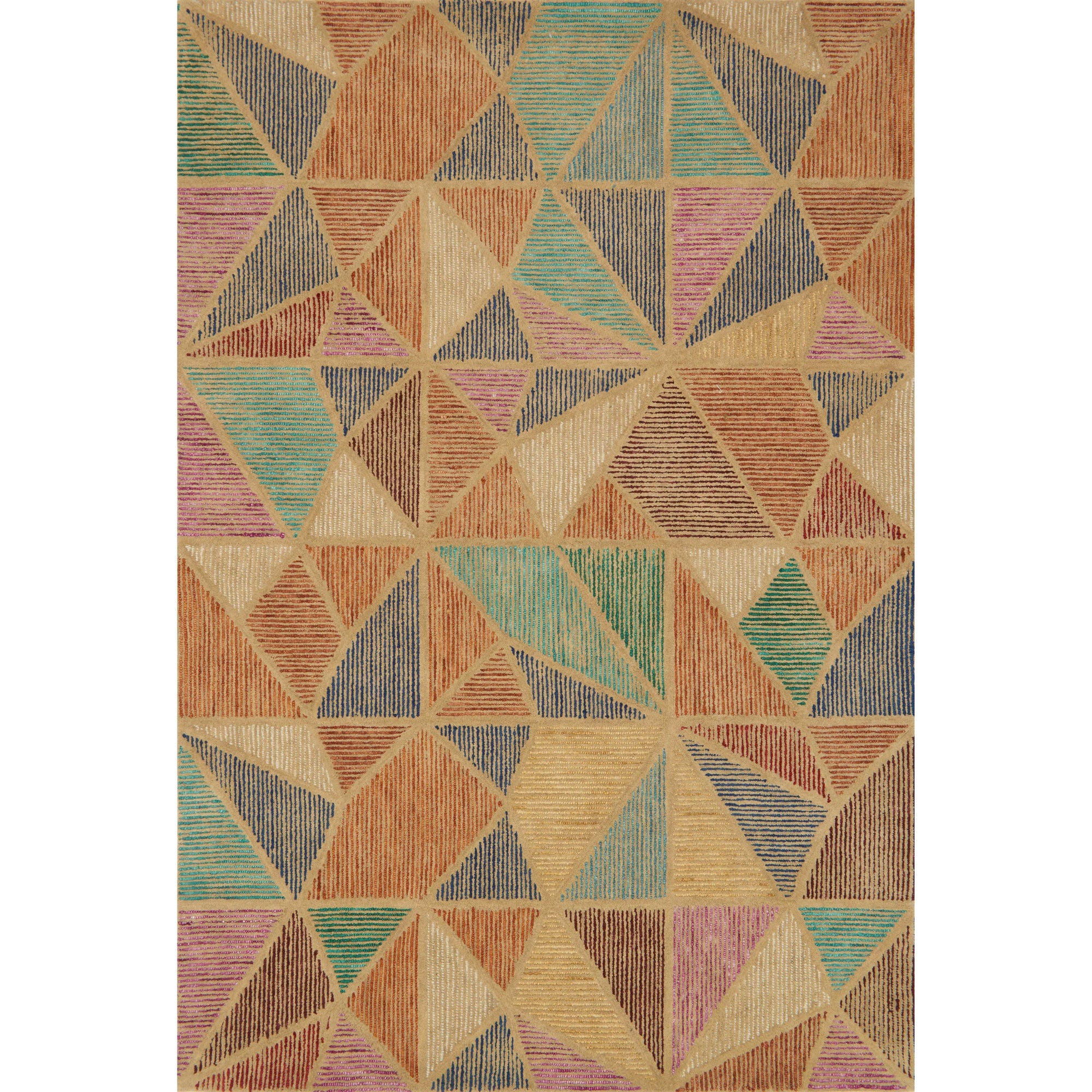 Rugs by Roo Loloi Gemology Fiesta Ivory Area Rug in size 18" x 18" Sample