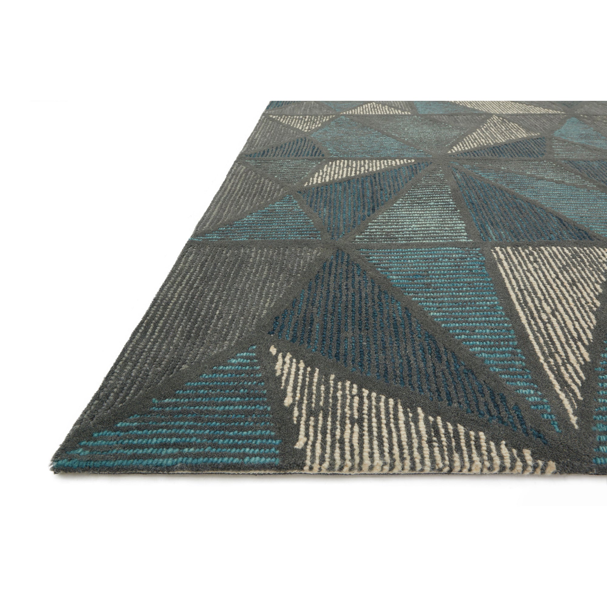 Rugs by Roo Loloi Gemology Teal Grey Area Rug in size 18" x 18" Sample