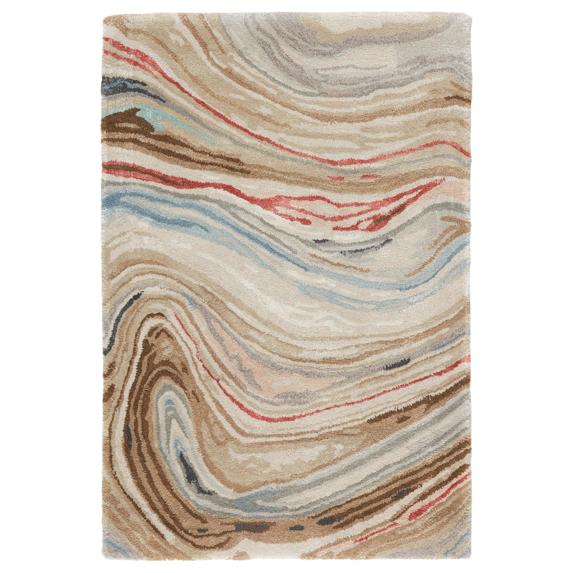 Rugs by Roo | Jaipur Living Atha Handmade Abstract Brown Red Area Rug-RUG143723